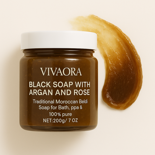 Black Soap With Argan And Rose