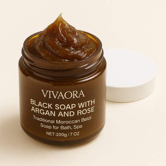 Black Soap With Argan And Rose